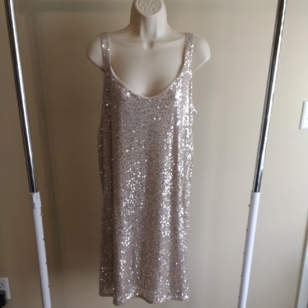 Maurices Champagne Sequin Midi Dress